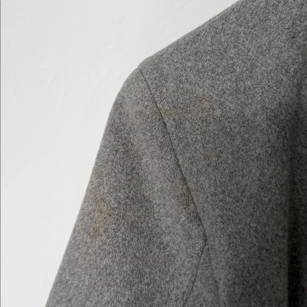 J.Crew Gray Wool Blend Pea Coat Zip Front Jacket Women's XS Minimalist Winter - Picture 8 of 9